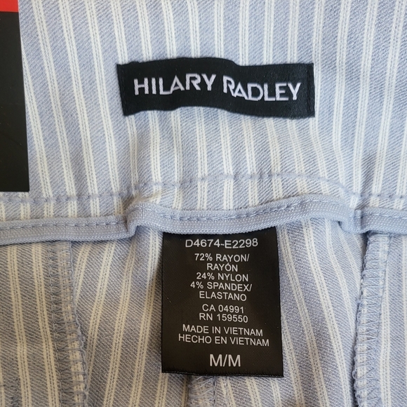 Hilary Radley Women's Blue Striped Bermuda Shorts. NWT, Size M - Picture 4 of 11